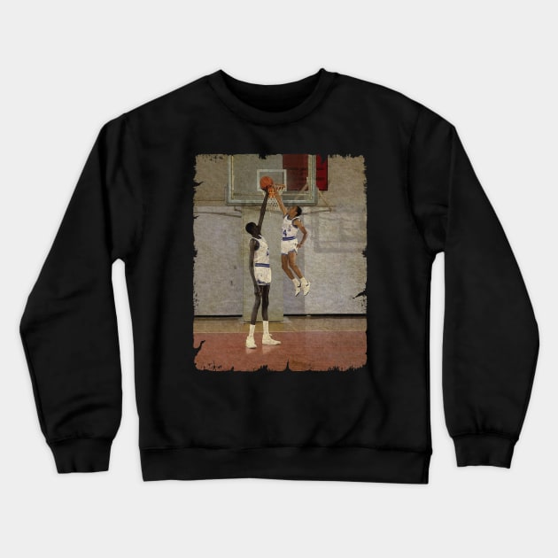 Manute Bol (231cm) and Spud Webb (168cm) Crewneck Sweatshirt by Wendyshopart